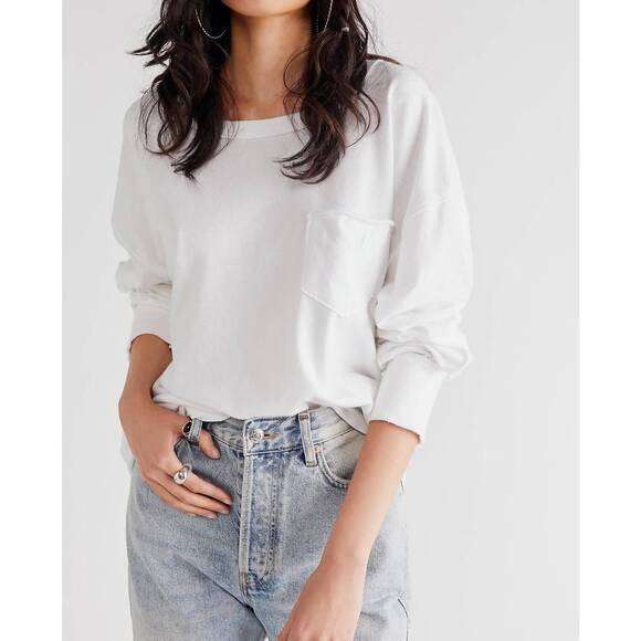 FREE PEOPLE Tops - NEW FREE PEOPLE fade into you tee in ivory